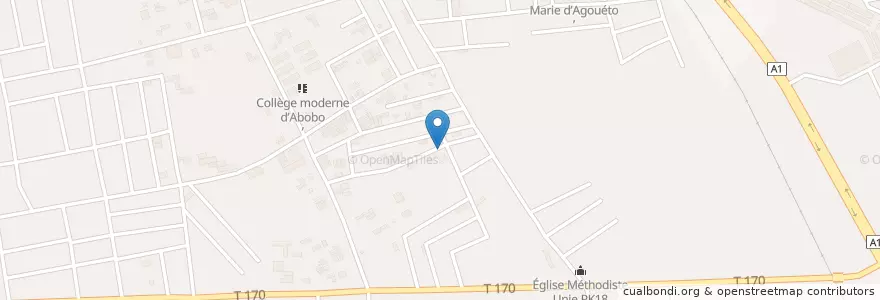 Mapa de ubicacion de Bistrot en 코트디부아르, 아비장, Abobo.