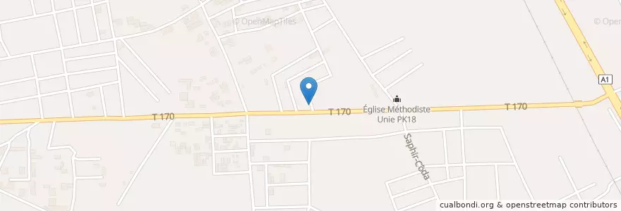 Mapa de ubicacion de Kiosque Le Relais en Кот-Д’Ивуар, Абиджан, Abobo.