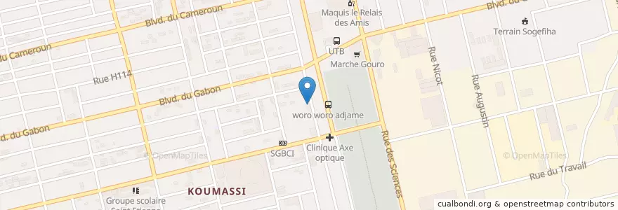 Mapa de ubicacion de Garbadrome en ساحل العاج, أبيدجان, Koumassi.