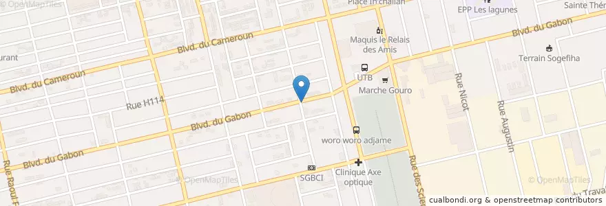 Mapa de ubicacion de Eglise evangelique en 코트디부아르, 아비장, Koumassi.