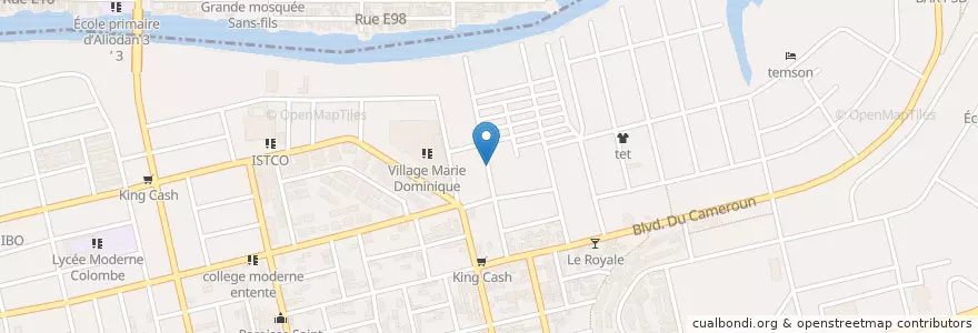 Mapa de ubicacion de Bistro en Costa D'Avorio, Abidjan, Koumassi.