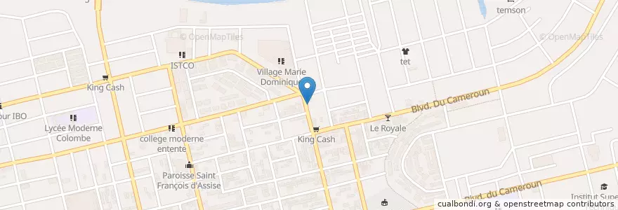 Mapa de ubicacion de Kiosque Café expresse Binkadi en 코트디부아르, 아비장, Koumassi.