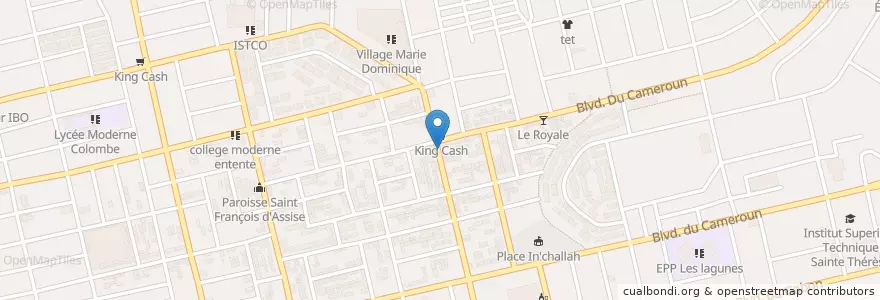 Mapa de ubicacion de Ivoire Café en Côte D’Ivoire, Abidjan, Koumassi.