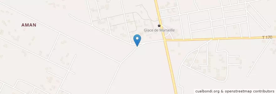 Mapa de ubicacion de Kiosque en Côte D’Ivoire, Abidjan, Abobo.