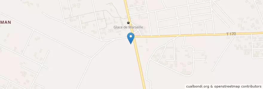 Mapa de ubicacion de Restaurant en 코트디부아르, 아비장, Abobo.