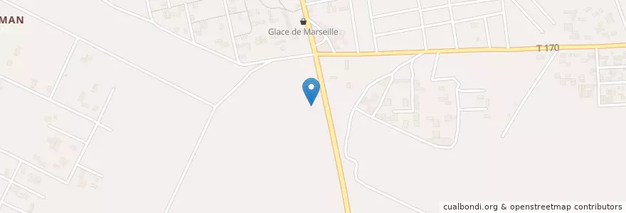 Mapa de ubicacion de Café Restaurant Chez Beni Dja en Costa Do Marfim, Abidjan, Abobo.