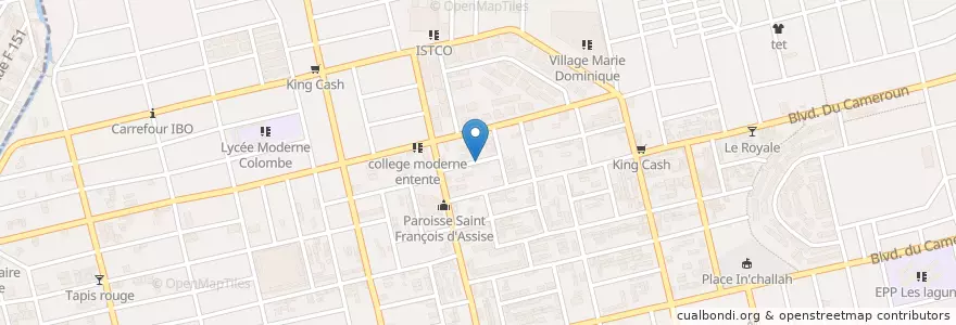 Mapa de ubicacion de Kiosque café en コートジボワール, アビジャン, Koumassi.