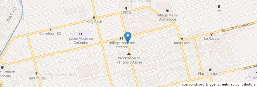 Mapa de ubicacion de Kiosque café en Costa De Marfil, Abiyán, Koumassi.
