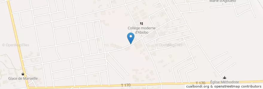 Mapa de ubicacion de Café Express en Fildişi Sahili, Abican, Abobo.