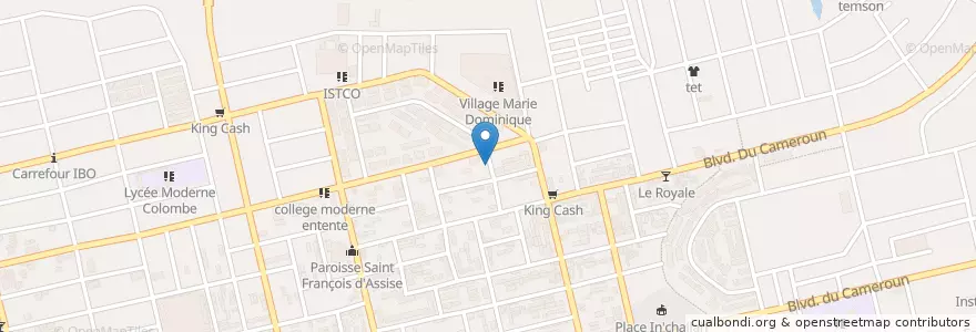 Mapa de ubicacion de Bistro en Ivoorkust, Abidjan, Koumassi.