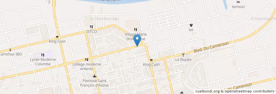 Mapa de ubicacion de Bistro en ساحل عاج, آبیجان, Koumassi.