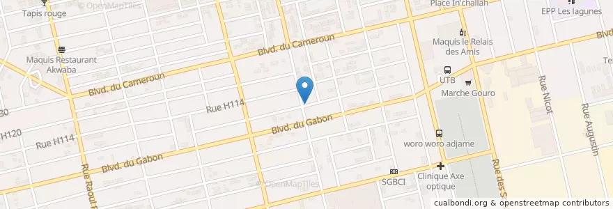 Mapa de ubicacion de GARBADROME en Costa Do Marfim, Abidjan, Koumassi.