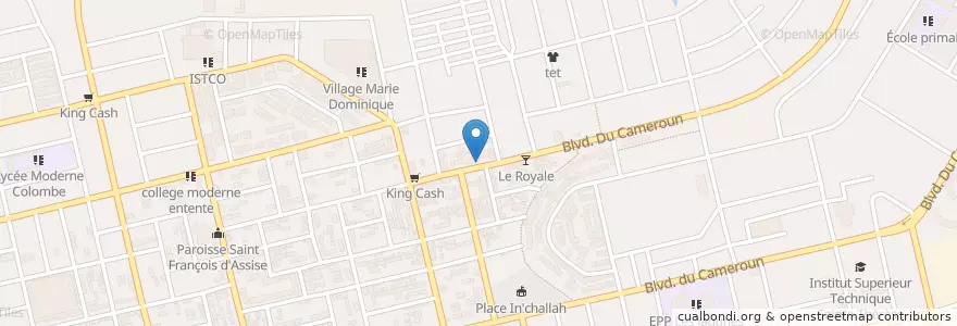 Mapa de ubicacion de Eglise de Dieu en コートジボワール, アビジャン, Koumassi.