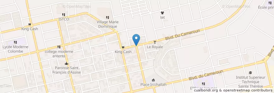 Mapa de ubicacion de Cafétaria traditionnelle en ساحل عاج, آبیجان, Koumassi.