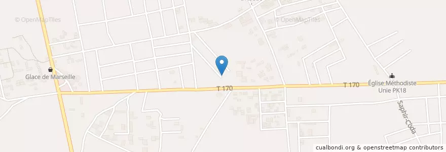 Mapa de ubicacion de Eglise Pentecôtiste International en CI Temple La Grâce en Кот-Д’Ивуар, Абиджан, Abobo.