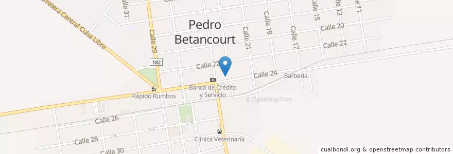 Mapa de ubicacion de Cabaret La Roca en Kuba, Matanzas, Pedro Betancourt.