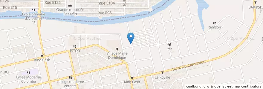 Mapa de ubicacion de Restaurant Traditionnel en Ivory Coast, Abidjan, Koumassi.