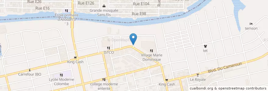Mapa de ubicacion de Transfert d'Argent en Costa De Marfil, Abiyán, Koumassi.