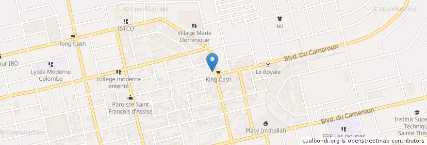 Mapa de ubicacion de Restaurant Traditionnel en Ivory Coast, Abidjan, Koumassi.