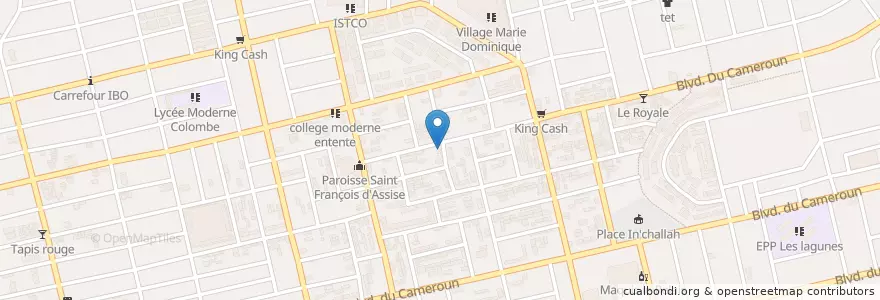 Mapa de ubicacion de Café Aboki en 코트디부아르, 아비장, Koumassi.