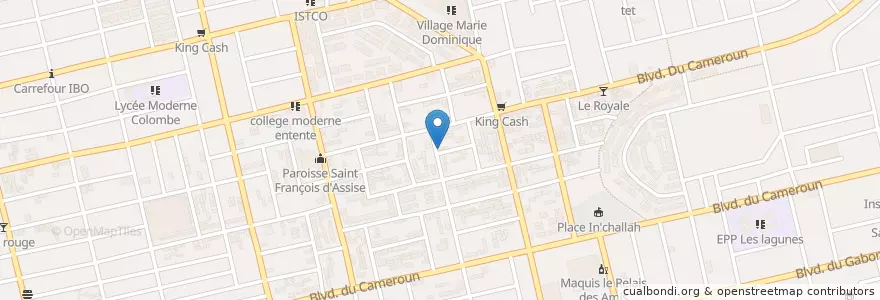 Mapa de ubicacion de Eglise Protestante Baptiste Oeuvre et Mission Internationale en 科特迪瓦, 阿比让, Koumassi.