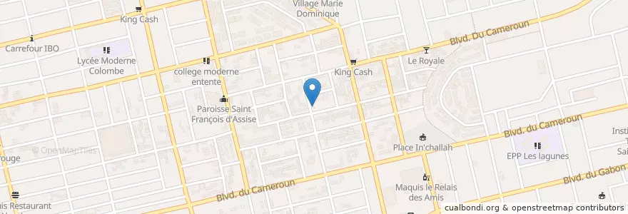 Mapa de ubicacion de Maquis Restaurant les Delices en Costa D'Avorio, Abidjan, Koumassi.