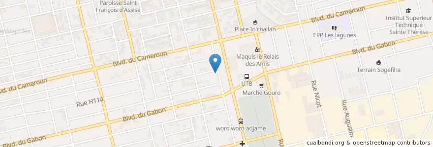 Mapa de ubicacion de Le Pull Off en Costa D'Avorio, Abidjan, Koumassi.