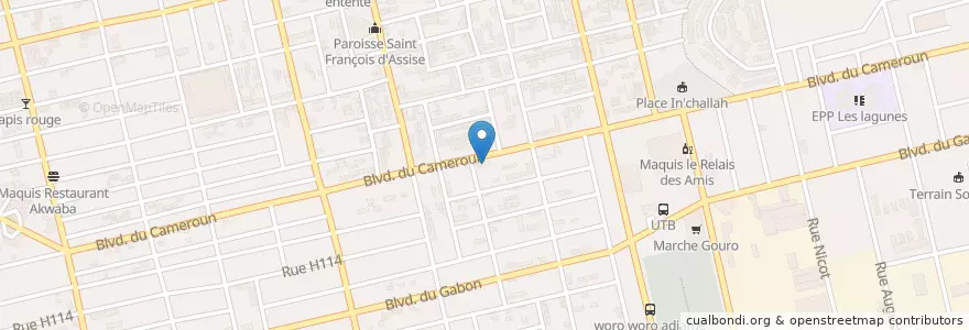 Mapa de ubicacion de Ecole Primaire Baradji en ساحل عاج, آبیجان, Koumassi.