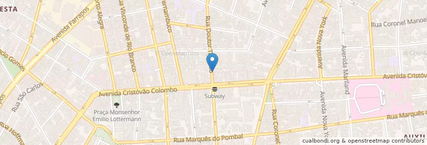 Mapa de ubicacion de Baalbek en 브라질, 남부지방, 히우그란지두술, Região Metropolitana De Porto Alegre, Região Geográfica Intermediária De Porto Alegre, Região Geográfica Imediata De Porto Alegre, 포르투알레그리.