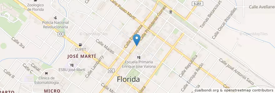 Mapa de ubicacion de Cabaret El Flamingo en کوبا, Camagüey, Florida, Ciudad De Florida.