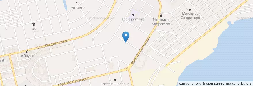 Mapa de ubicacion de Kiosque Cafe en ساحل عاج, آبیجان, Koumassi.