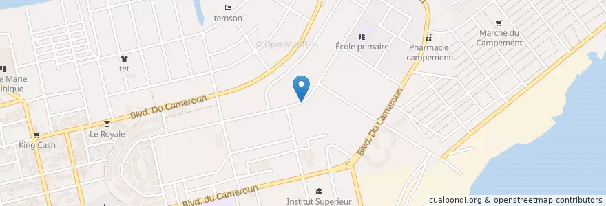 Mapa de ubicacion de Bistro en ساحل عاج, آبیجان, Koumassi.