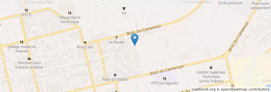 Mapa de ubicacion de Kiosque en ساحل عاج, آبیجان, Koumassi.