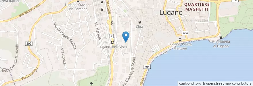 Mapa de ubicacion de Archivio diocesano di Lugano en Suiza, Tesino, Distretto Di Lugano, Lugano, Circolo Di Lugano Ovest.