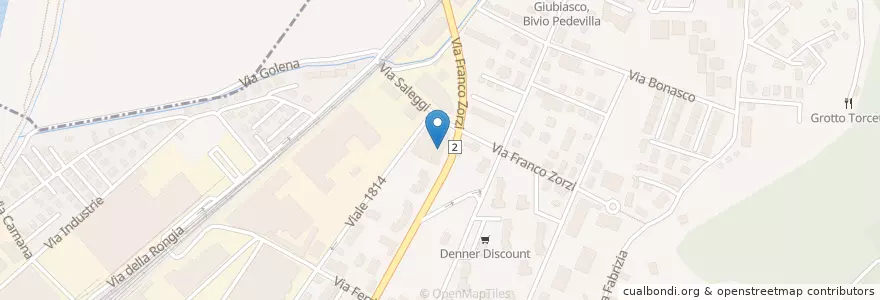 Mapa de ubicacion de Biblioteca del Centro di informazione e documentazione statistica en スイス, ティチーノ州, Distretto Di Bellinzona, Circolo Di Bellinzona, Bellinzona.