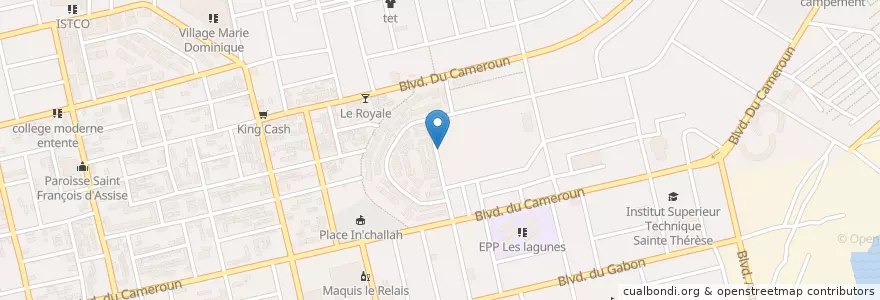 Mapa de ubicacion de Orange Money en コートジボワール, アビジャン, Koumassi.