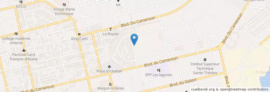 Mapa de ubicacion de Kiosque café en Costa D'Avorio, Abidjan, Koumassi.