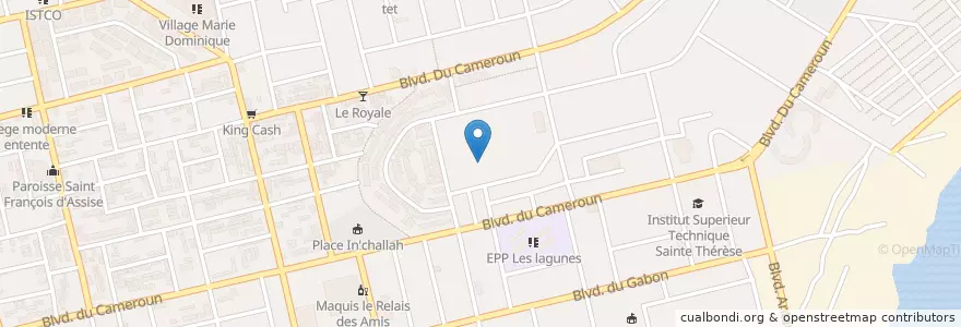 Mapa de ubicacion de Restaurant Bistrot en Costa D'Avorio, Abidjan, Koumassi.