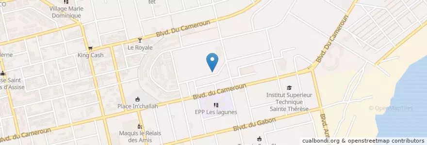 Mapa de ubicacion de Maquis Restaurant en Ivoorkust, Abidjan, Koumassi.