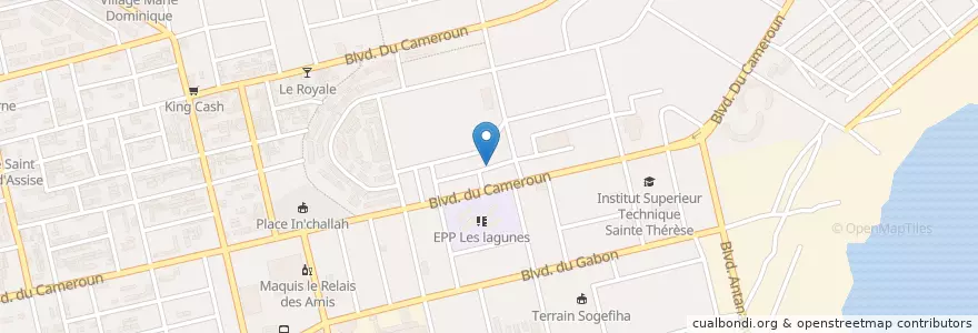 Mapa de ubicacion de Restaurant en Fildişi Sahili, Abican, Koumassi.