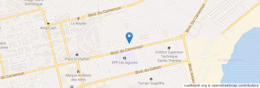 Mapa de ubicacion de Eglise Evangelique Chambre Haute en 科特迪瓦, 阿比让, Koumassi.