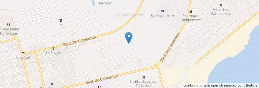 Mapa de ubicacion de Maquis Bar au Blleu en Costa Do Marfim, Abidjan, Koumassi.
