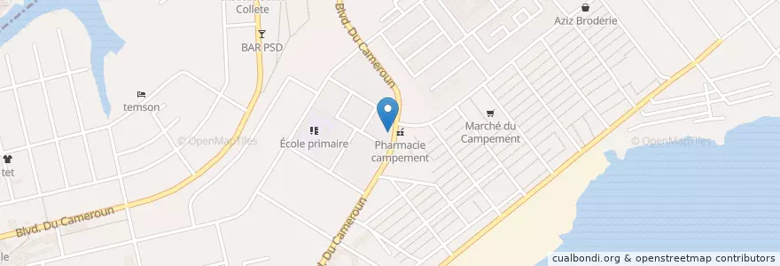 Mapa de ubicacion de Orange Money en Costa De Marfil, Abiyán, Koumassi.