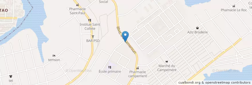 Mapa de ubicacion de Mobile Money en Costa D'Avorio, Abidjan, Koumassi.