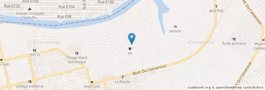 Mapa de ubicacion de Centre de santé Sainte Marie des Anges en 코트디부아르, 아비장, Koumassi.