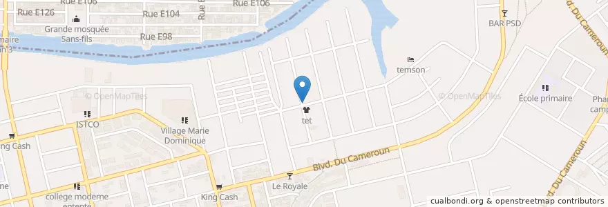 Mapa de ubicacion de Bistro (Tchapalo) en Ivoorkust, Abidjan, Koumassi.