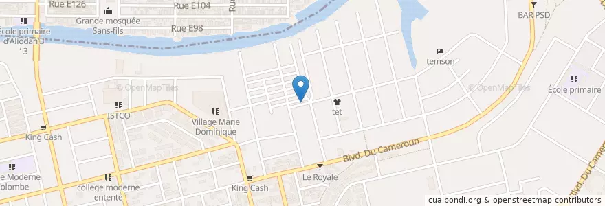 Mapa de ubicacion de Bistro en Costa De Marfil, Abiyán, Koumassi.