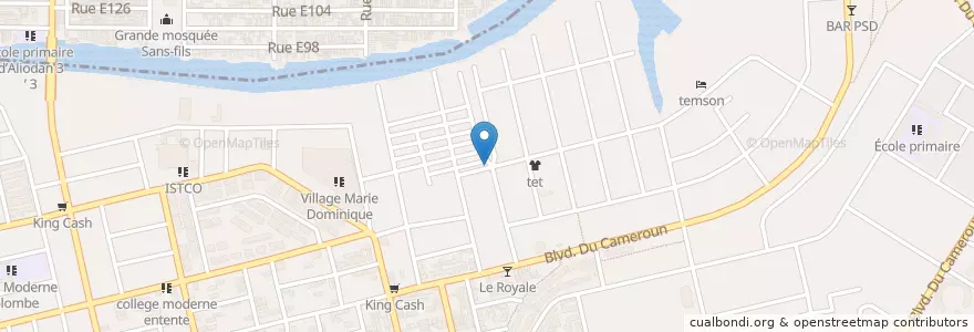 Mapa de ubicacion de GARBADROME en Côte D'Ivoire, Abidjan, Koumassi.