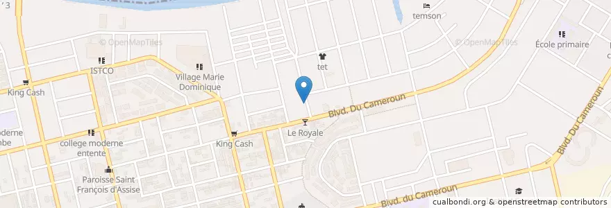 Mapa de ubicacion de Maquis Resrocle Cocotier en Côte D’Ivoire, Abidjan, Koumassi.