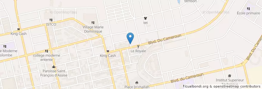 Mapa de ubicacion de Bistro en ساحل العاج, أبيدجان, Koumassi.